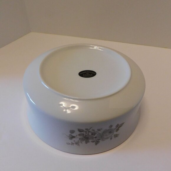 Johann Haviland Bavaria Germany Twilight Rose Porcelain Serving Bowl Gold Rim - Picture 7 of 9